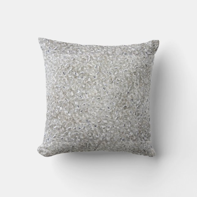 Silver Rocaille-fröpärlor Kudde (Framsida)