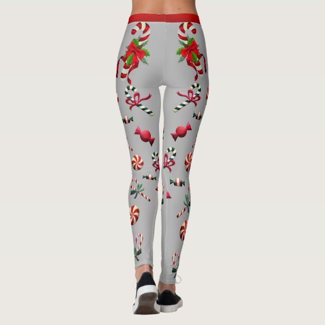 Silver Roligt "Candy" Julhelg Leggings (Baksida)