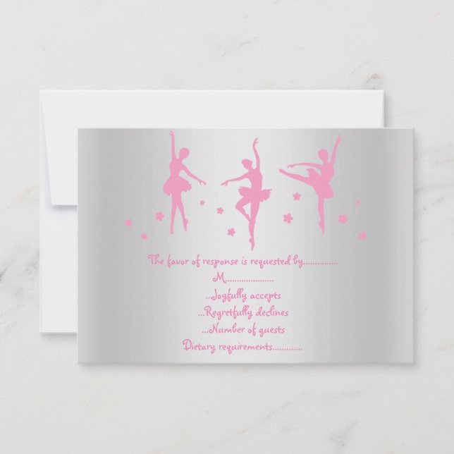 SILVER ROSA BALLERINA OSA INBJUDNINGAR (Framsida)