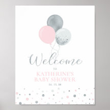 Silver & Rosa Ballonger | Flickbarns Baby Shower V