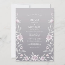 Silver rosa blommigt Chinoiserie Bröllop