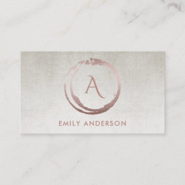 SILVER  ROSA BRYH MARK CIRCLE LOGOTYP MONOGRAM VISITKORT