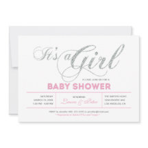 Silver & Rosa | Flickvänlig, Chic Typografi Bebis-