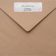 Silver rosa glitter returadress