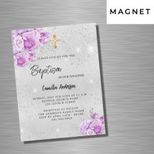Silver rosa violett Blomnjettblomma lyxjur Baptism