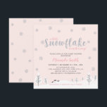 Silver & Rosa Winter Wonderland Girl Baby Shower I Inbjudningar<br><div class="desc">Fira en speciell dag för din kära med den här söta vinterfantasinbjudan! Den här utformningen har en söt formulering "En liten snöflake är på väg" i silver glitter snöflingor. Inbjudan till perfekt för temavusdusch eller baby sprinkle.</div>