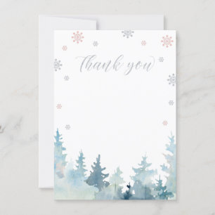Silver & Rosa Winter Wonderland - tackkort Tack Kort