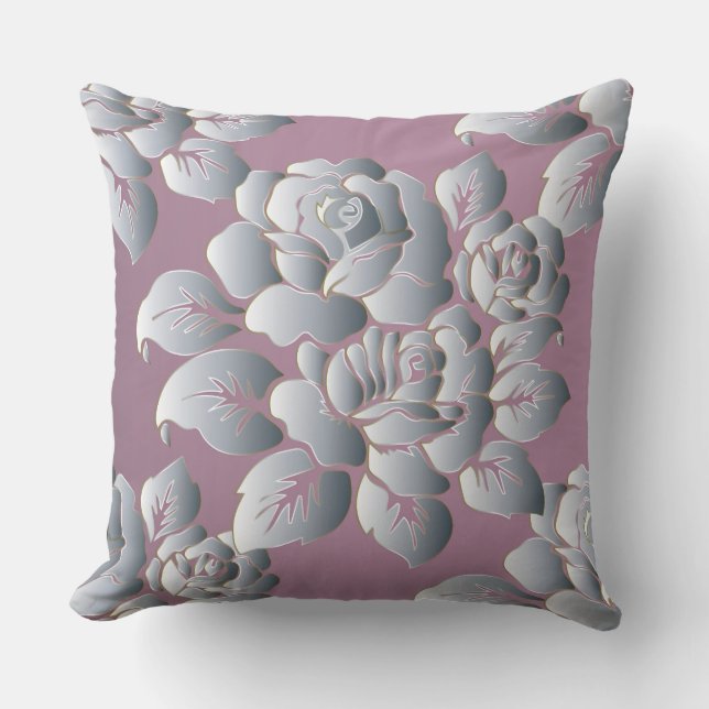 Silver/Rose Dekorativ Kudd Kudde (Framsida)