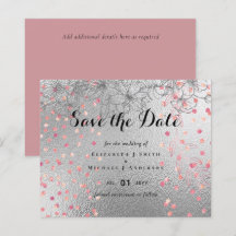 Silver Rosegold BRÖLLOP Metallic Glitter BUDGET