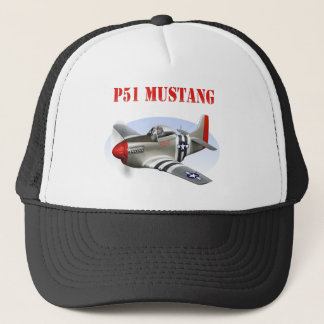 Silver-Rött flygplan för Mustang P51 Keps