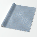 Silver Royal Blue Grått Blommigt Damask Vip Presentpapper<br><div class="desc">Minimalism och elegance Glam och Chic Delikat Wrapping Papper</div>