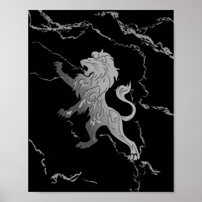 Silver Royal Lejon Poster (Framsidan)