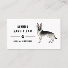 Silver Sable German Shepherd Hund Kennel Breeder Visitkort