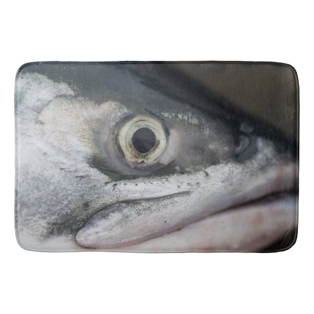 Silver Salmon Ansikte Badrumsmatta (Framsidan)