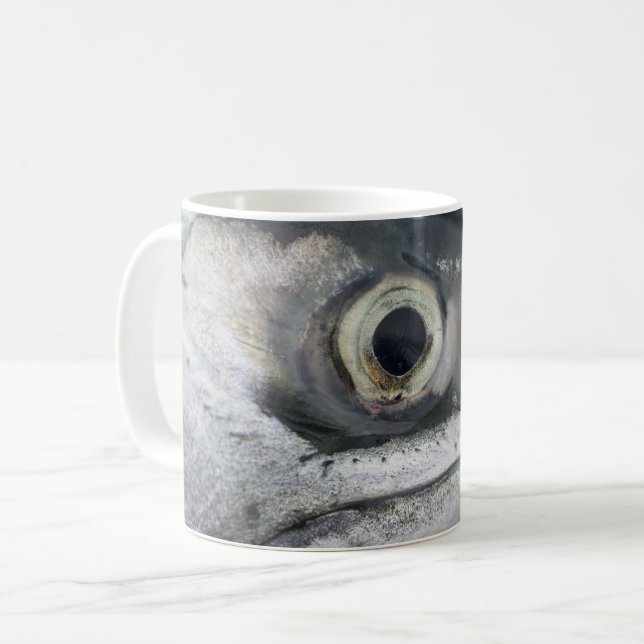 Silver Salmon Ansikte Kaffemugg (Framsida vänster)