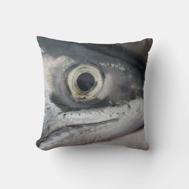 Silver Salmon Ansikte Kudde (Framsida)