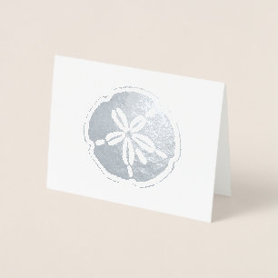 Silver Sand Dollar Folierat Kort