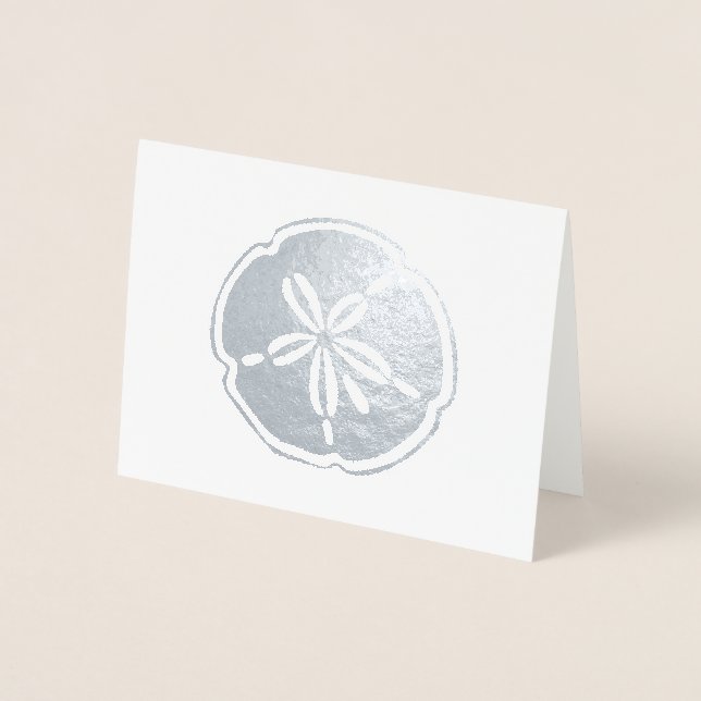 Silver Sand-dollar Folierat Kort (Framsida)