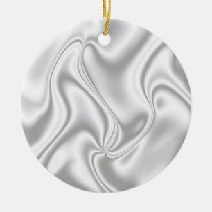 Silver Satin Julgransprydnad Keramik