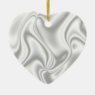 Silver Satin Julgransprydnad Keramik