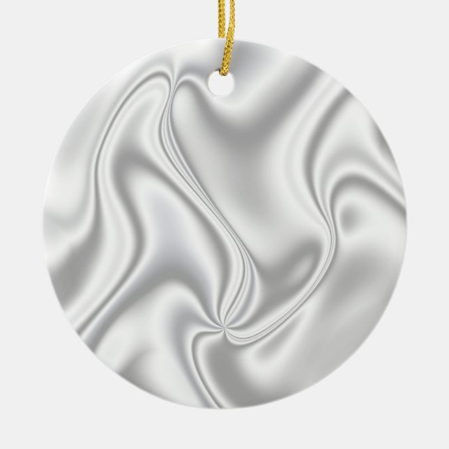 Silver Satin Julgransprydnad Keramik (Framsidan)