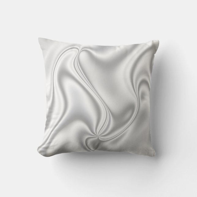 Silver Satin Kudde (Framsida)