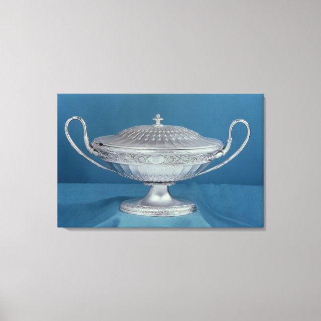Silver sauce-tureen av Matthew Boulton Canvastryck (Framsida)
