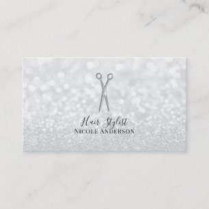 Silver-saxar Vita Glitter Chic Hair Stylist Visitkort