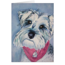 SILVER SCHNAUZER HÄLSNINGSKORT