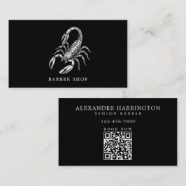 Silver Scorpion Professional Frisör Logotyp Visitkort