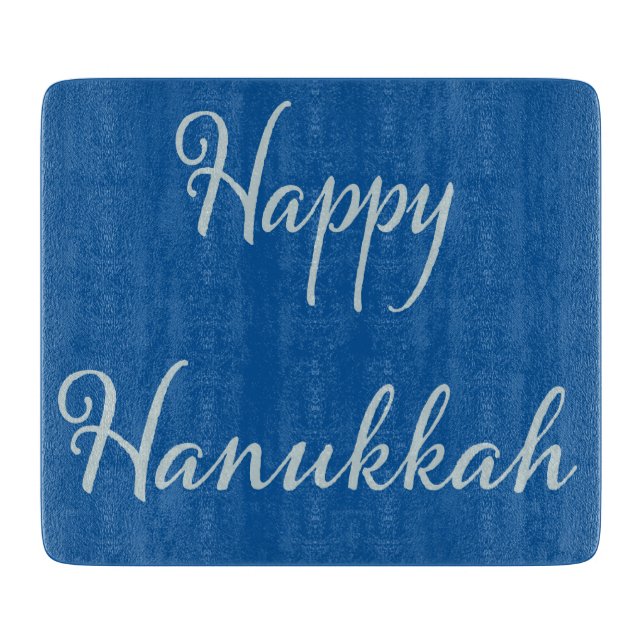 Silver Script Glad Hanukkah Tekhelet Blå (Framsidan)
