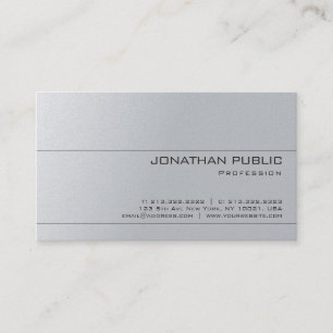 Silver Se Grått Elegant- - minimalistisk designlyx Visitkort