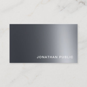 Silver Se Ljus Modern Professionell Glam Plain Visitkort