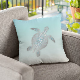 Silver Sea Turtle Beach Stil | Kustvatten Kudde