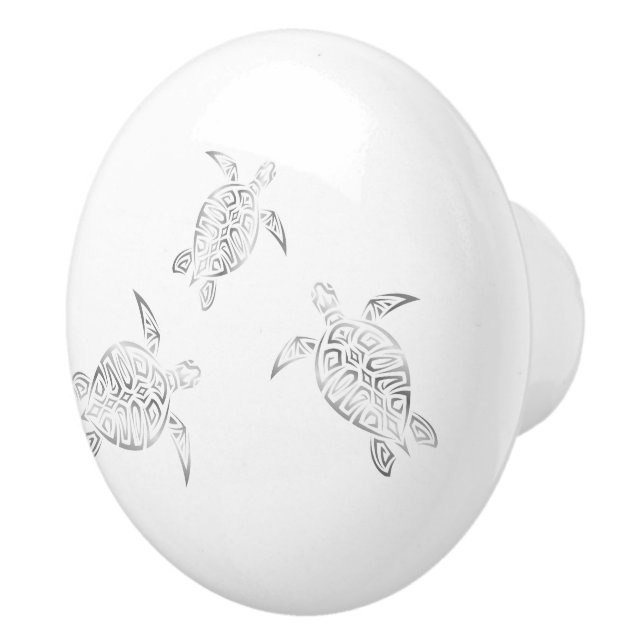 Silver Sea Turtles Vita havets Nautiska sjömil Knopp (Höger)