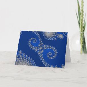 Silver Seahorse Hälsning Card Kort