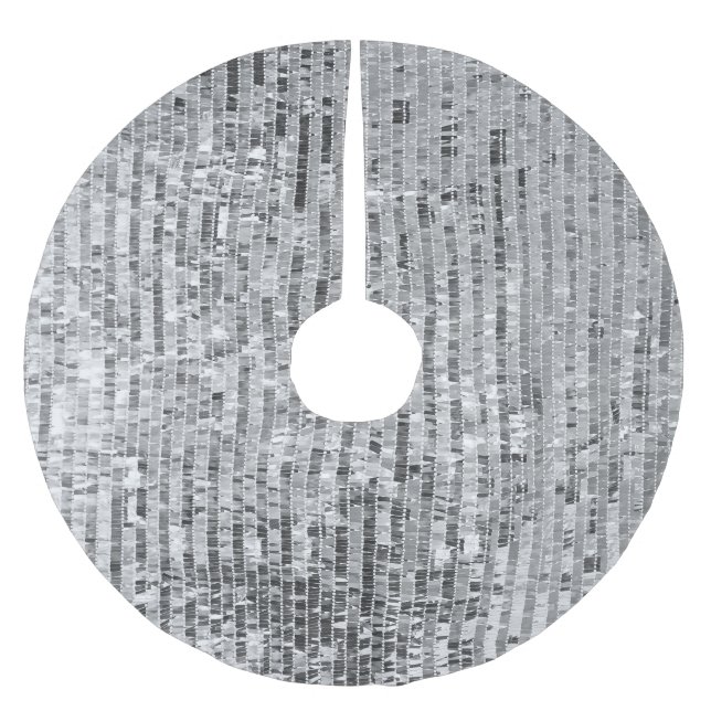 Silver-sekvenser, glamorös, sömlös bakgrund. julgransmatta borstad polyester (Framsidan)