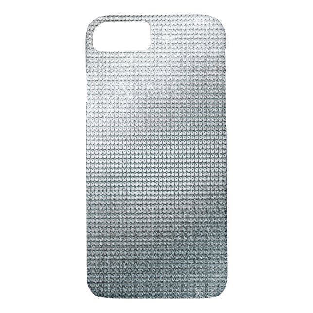 Silver Sequin, mousserande metallisk Case-Mate iPhone Skal (Baksida)