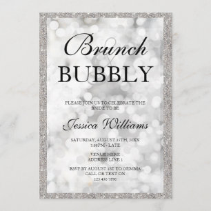 Silver Sequins Brunch & Bubly Möhippa Inbjudningar