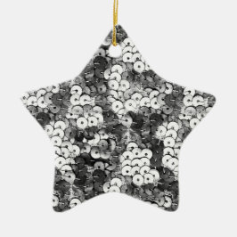 Silver Sequins Julgransprydnad Keramik