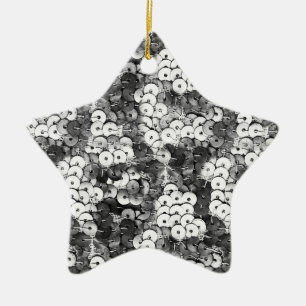 Silver Sequins Julgransprydnad Keramik