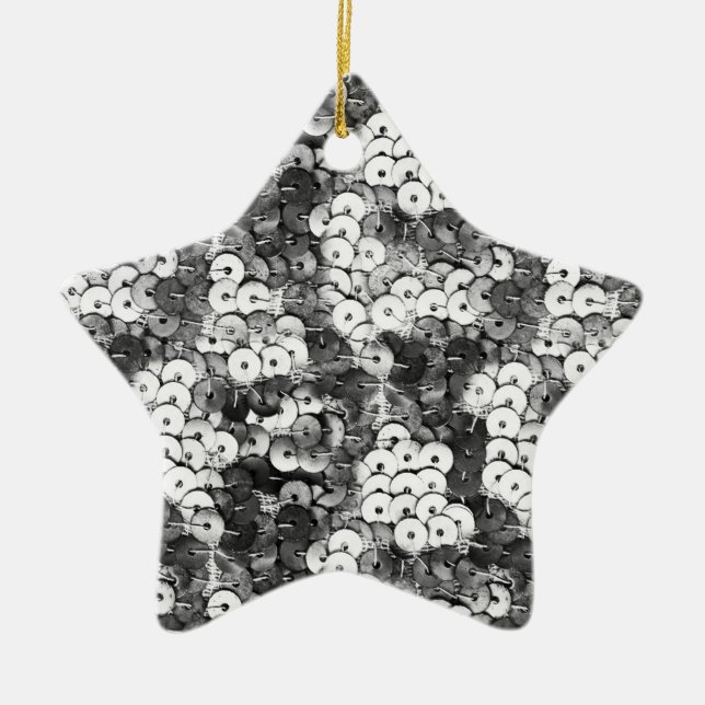 Silver Sequins Julgransprydnad Keramik (Framsidan)