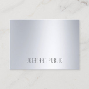 Silver ser modern Elegant - minimalistisk mall öve Visitkort