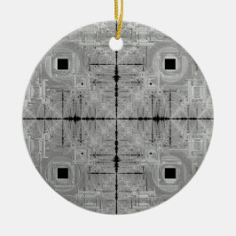 Silver Sergranat Ceramic Ornament