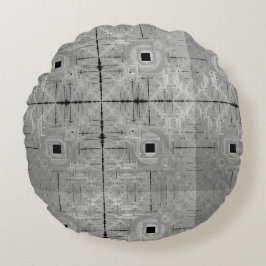 Silver Sergranatrund Pillow Rund Kudde