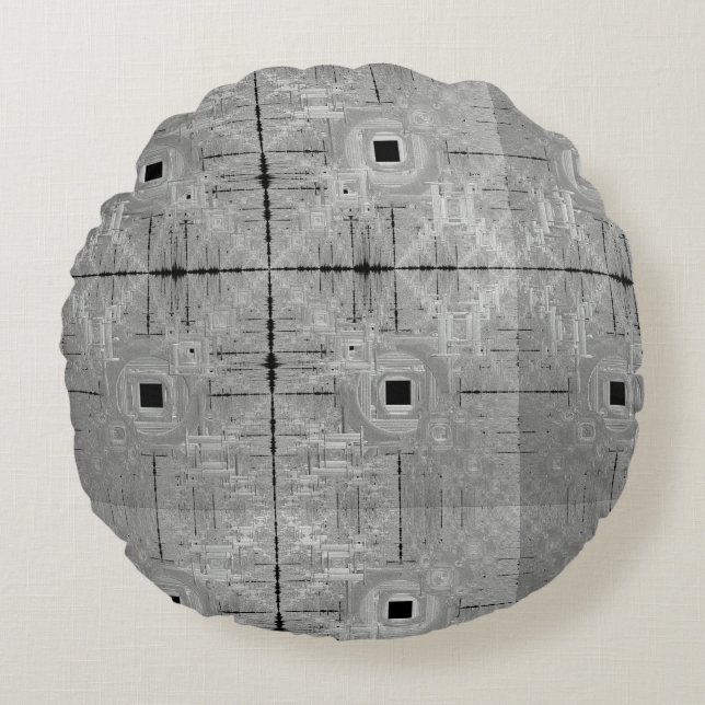 Silver Sergranatrund Pillow Rund Kudde (Framsidan)