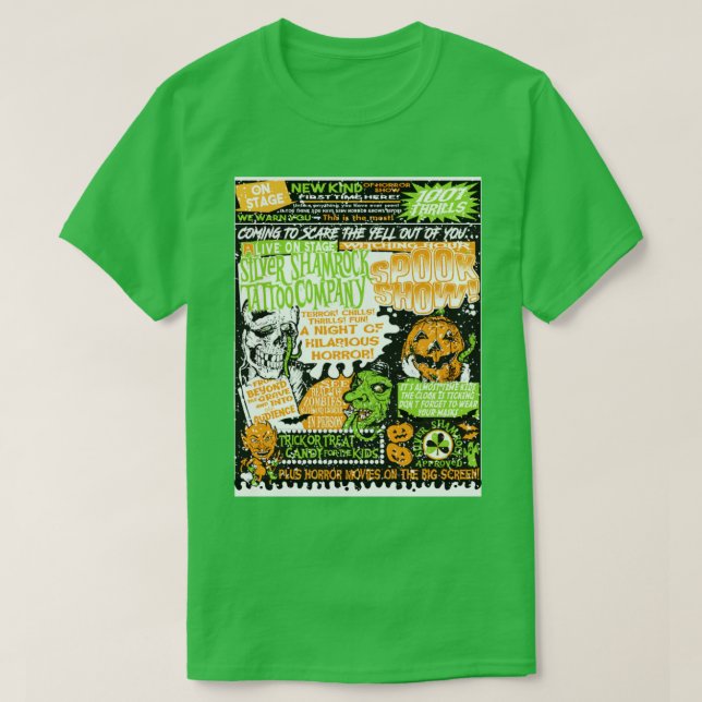 Silver Shamrock Spookshow Spectacular i FÄRG T Shirt (Design framsida)