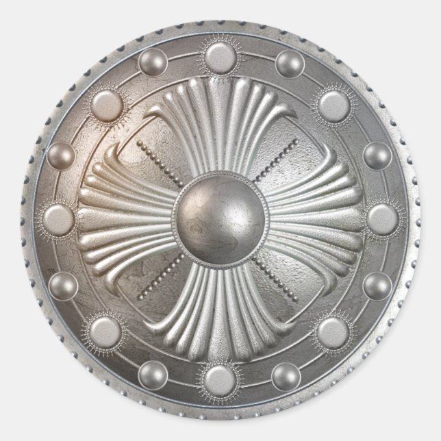 Silver Shield 7 Runt Klistermärke (Framsida)