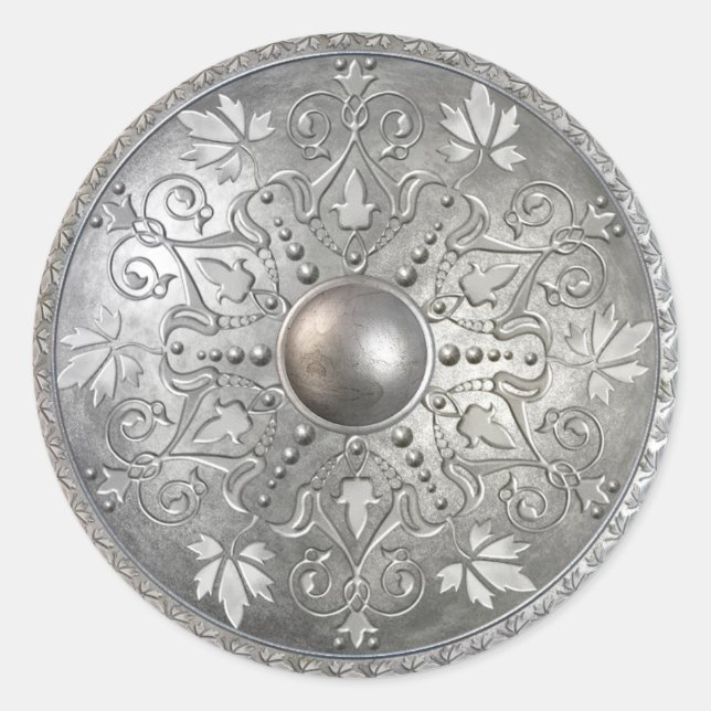 Silver Shield 9 Runt Klistermärke (Framsida)