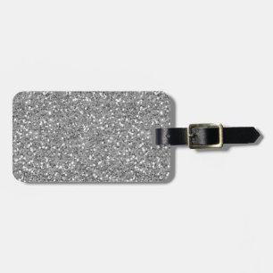 Silver Shimmer Glitter Bagagebricka